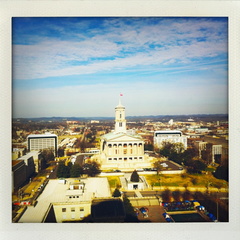 Tennessee State Capitol with Occupy Nashville